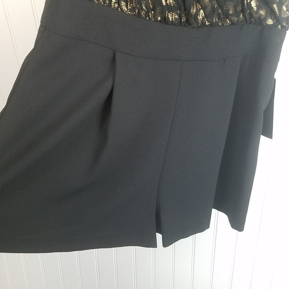 Zara Basic Gold Metallic Leopard Print Romper - Picture 8 of 8